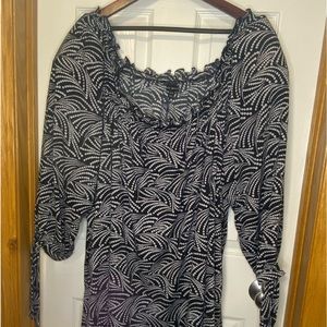 COPY - Lane Bryant double square neck swing top. Size 34/36